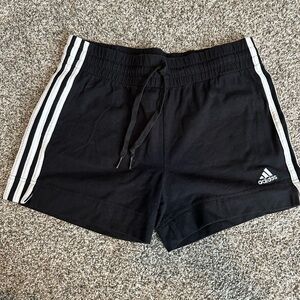 ADIDAS SHORTS. SIZE SMALL. BLACK AND WHITE. EXCELLENT CONDITION.